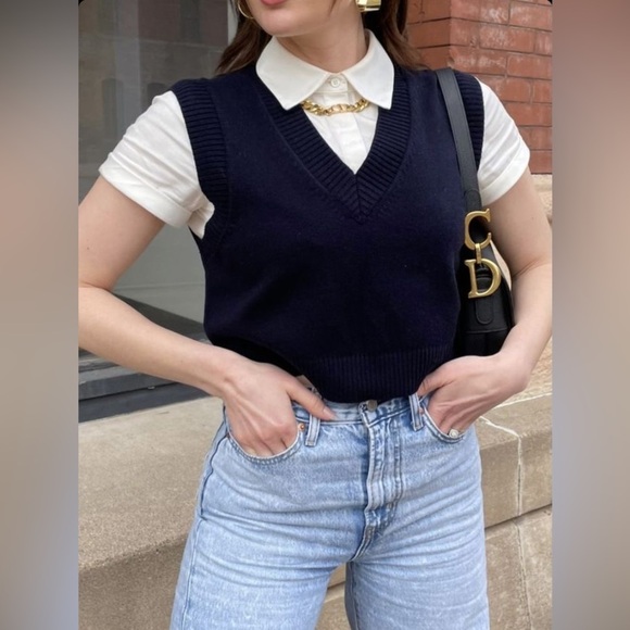 CIELO JEANS USA super soft navy blue cardigan vest size XL - Picture 4 of 5